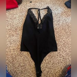 black lace bodysuit